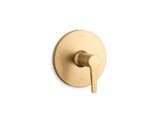 KOHLER K-TS74042-4-2MB Pitch Rite-Temp valve trim - Vibrant Brushed Moderne Brass