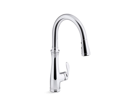 KOHLER K-29108-CP Bellera Touchless Pull-Down Kitchen Sink Faucet With Three-Function Sprayhead In Polished Chrome