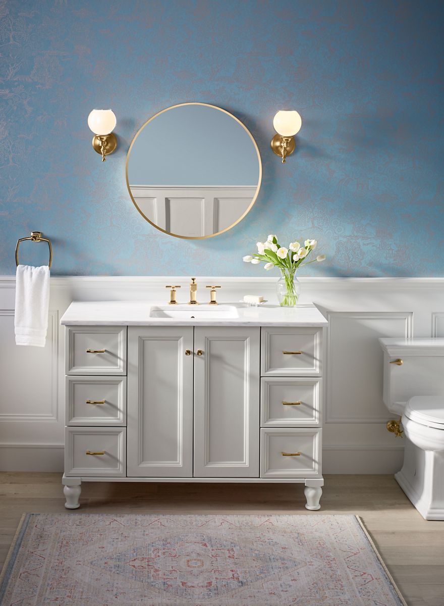 KOHLER K-26050-CPL Essential 28" Round Framed Mirror - Polished Chrome