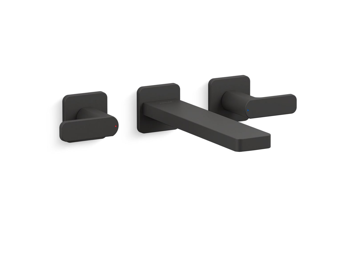 KOHLER K-T23491-4-BL Parallel Wall-Mount Bath Faucet Trim In Matte Black