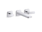 KOHLER K-T23491-4-2MB Parallel Wall-Mount Bath Faucet Trim - Vibrant Brushed Moderne Brass