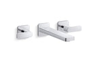 KOHLER K-T27120-4-2MB Parallel Wall-Mount Bathroom Sink Faucet Trim, 1.2 Gpm - Vibrant Brushed Moderne Brass