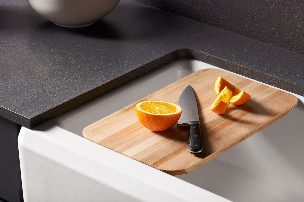 KOHLER K-24564-FF Riverby 35-3/4" Undermount Single-Bowl Farmhouse Workstation Kitchen Sink - Sea Salt