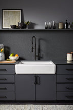 KOHLER K-24564-FF Riverby 35-3/4" Undermount Single-Bowl Farmhouse Workstation Kitchen Sink - Sea Salt