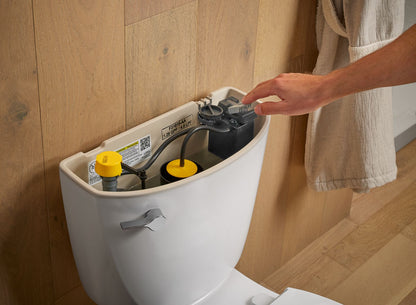 KOHLER K-31624-96 Cimarron ContinuousClean ST two-piece elongated toilet, 1.28 gpf - Biscuit