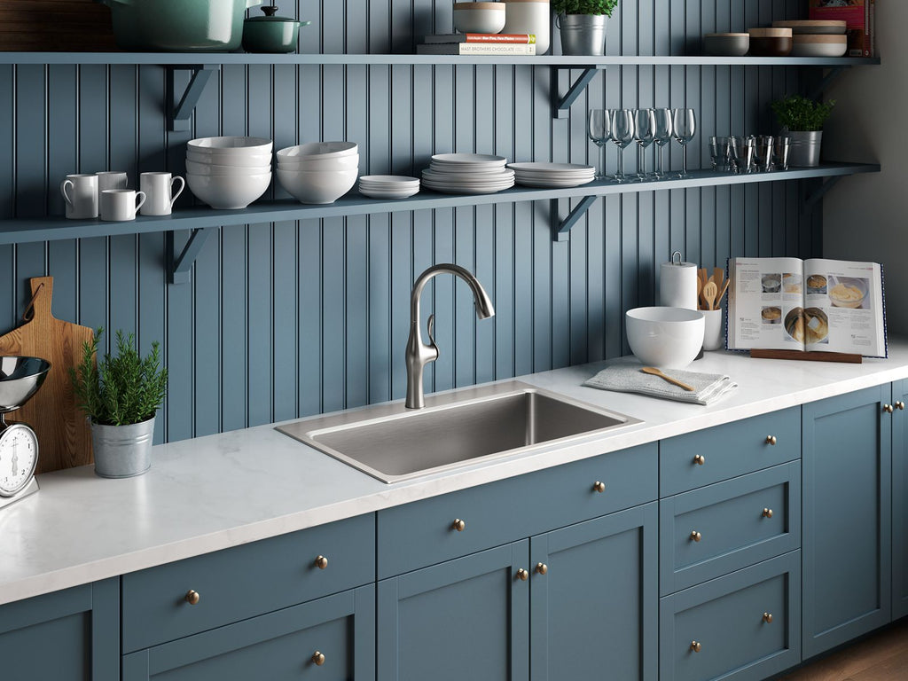 KOHLER K-31466-1-NA Prologue 33" Top-/Undermount Single-Bowl Kitchen Sink - Stainless Steel