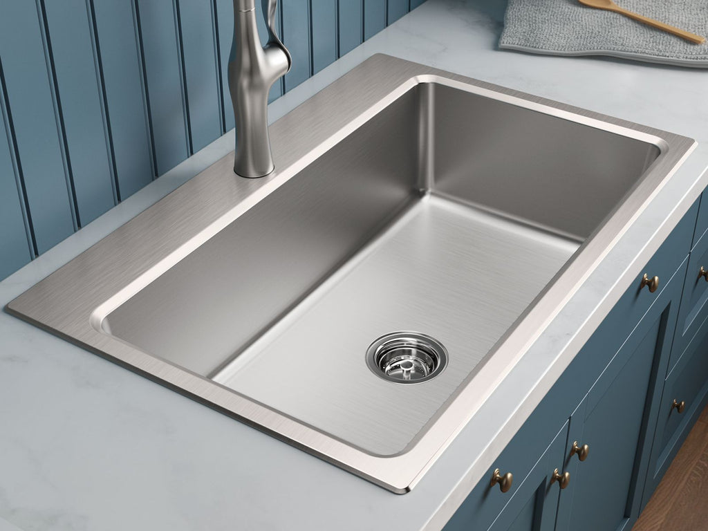 KOHLER K-31466-1-NA Prologue 33" Top-/Undermount Single-Bowl Kitchen Sink - Stainless Steel