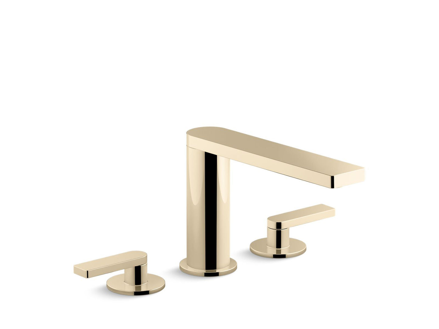 KOHLER K-73081-4-AF Composed Deck-Mount Bath Faucet With Lever Handles In Vibrant French Gold