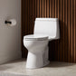 KOHLER K-30810-0 Santa Rosa One-Piece Compact Elongated Toilet, 1.28 Gpf In White