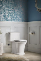 KOHLER K-22695-0 Harken One-Piece Compact Elongated Toilet With Skirted Trapway, 1.28 Gpf - White
