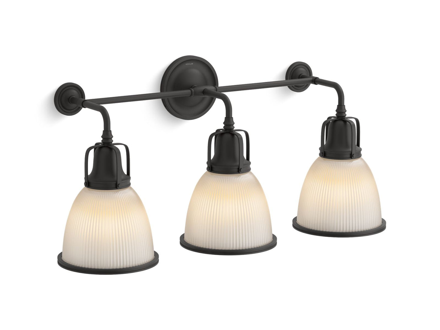 KOHLER K-32283-SC03-BLL Hauksbee Three-Light Bell Sconce In Matte Black