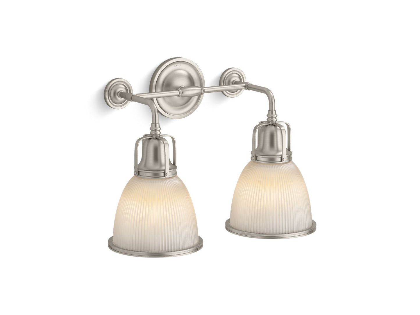 KOHLER K-32282-SC02-BNL Hauksbee Two-Light Bell Sconce In Brushed Nickel