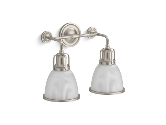 KOHLER K-32282-SC02-BNL Hauksbee Two-Light Bell Sconce In Brushed Nickel