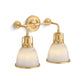 KOHLER K-32282-SC02-2GL Hauksbee Two-Light Bell Sconce In Brushed Moderne Brass