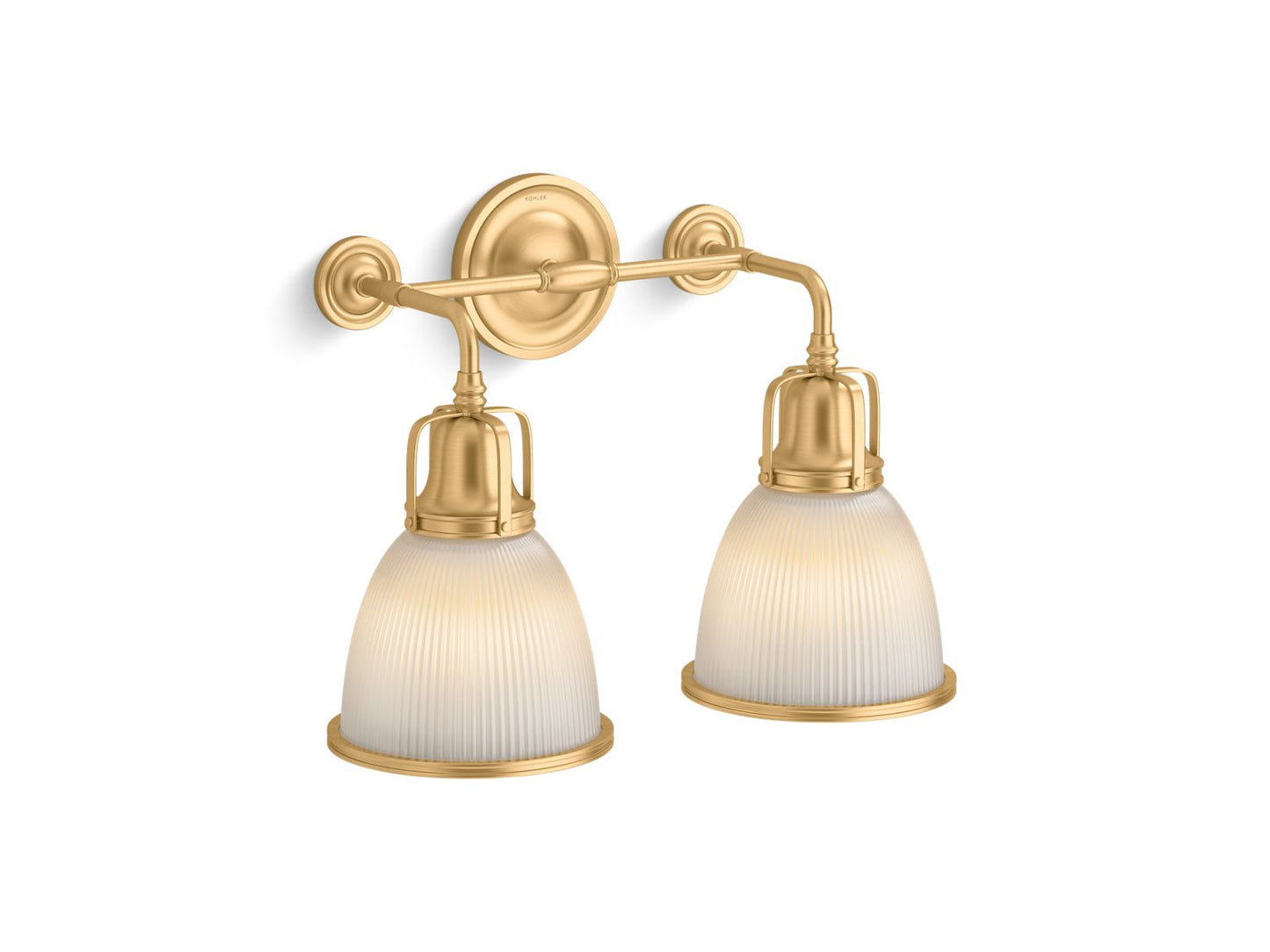 KOHLER K-32282-SC02-2GL Hauksbee Two-Light Bell Sconce In Brushed Moderne Brass