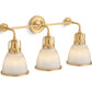 KOHLER K-32283-SC03-2GL Hauksbee Three-Light Bell Sconce In Brushed Moderne Brass