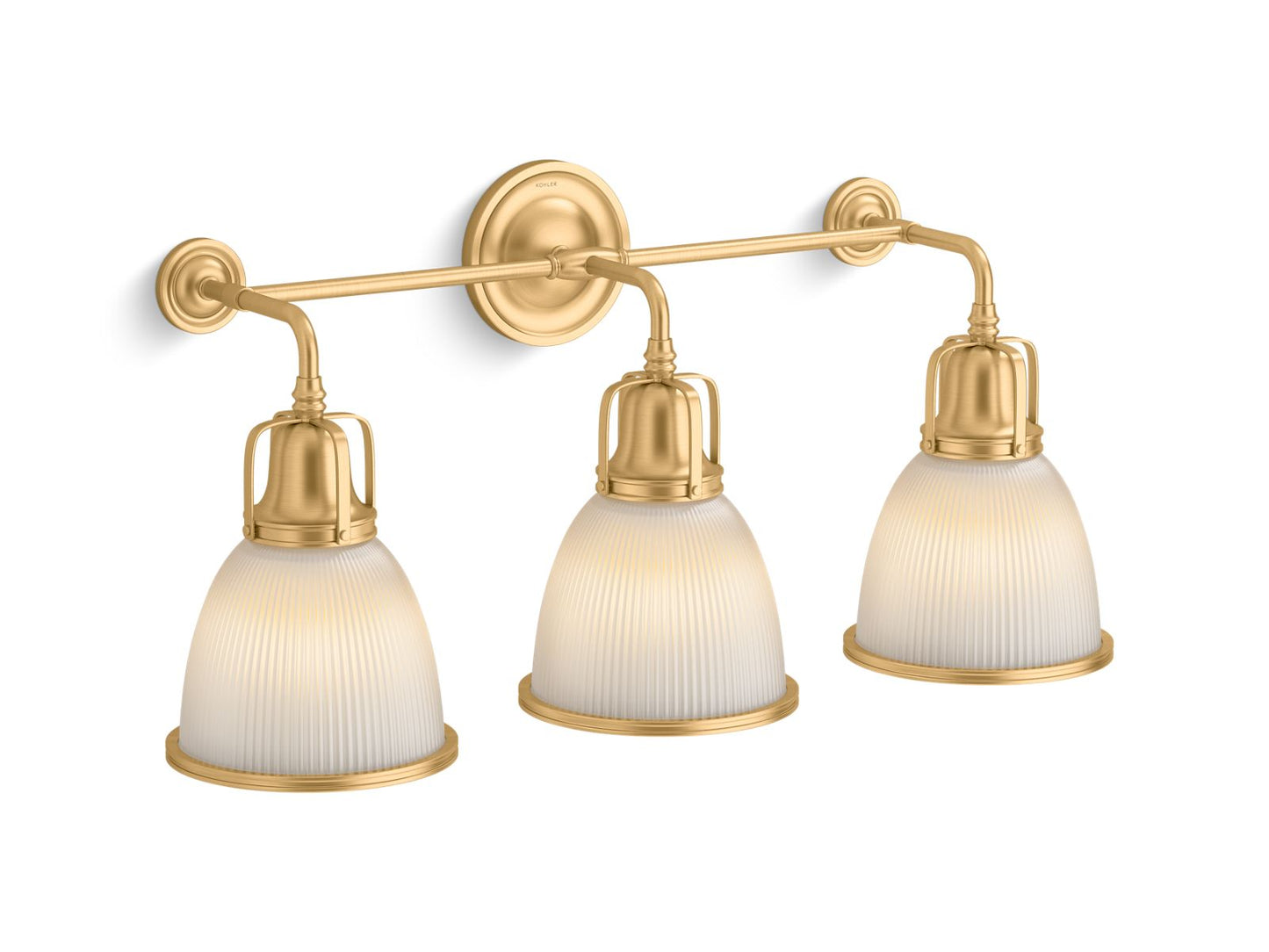 KOHLER K-32283-SC03-2GL Hauksbee Three-Light Bell Sconce In Brushed Moderne Brass