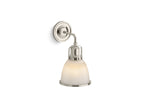KOHLER K-32281-SC01-SNL Hauksbee One-Light Bell Sconce In Polished Nickel