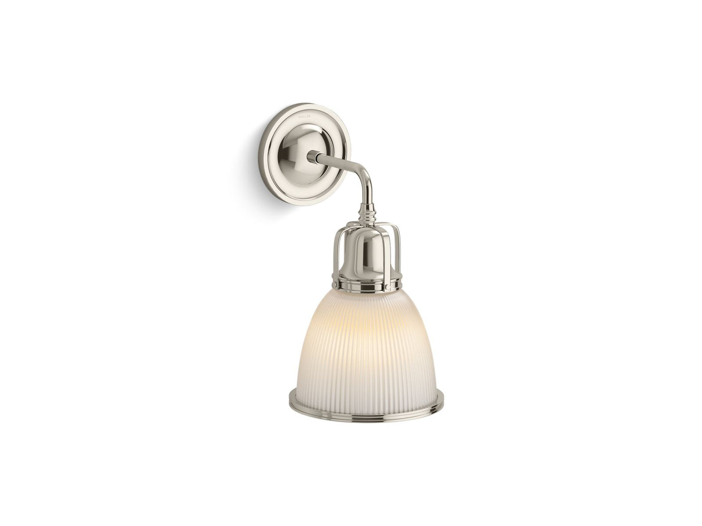 KOHLER K-32281-SC01-SNL Hauksbee One-Light Bell Sconce In Polished Nickel