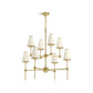 KOHLER K-27863-CH08-2PL Parohn 36" Chandelier In Polished Brass