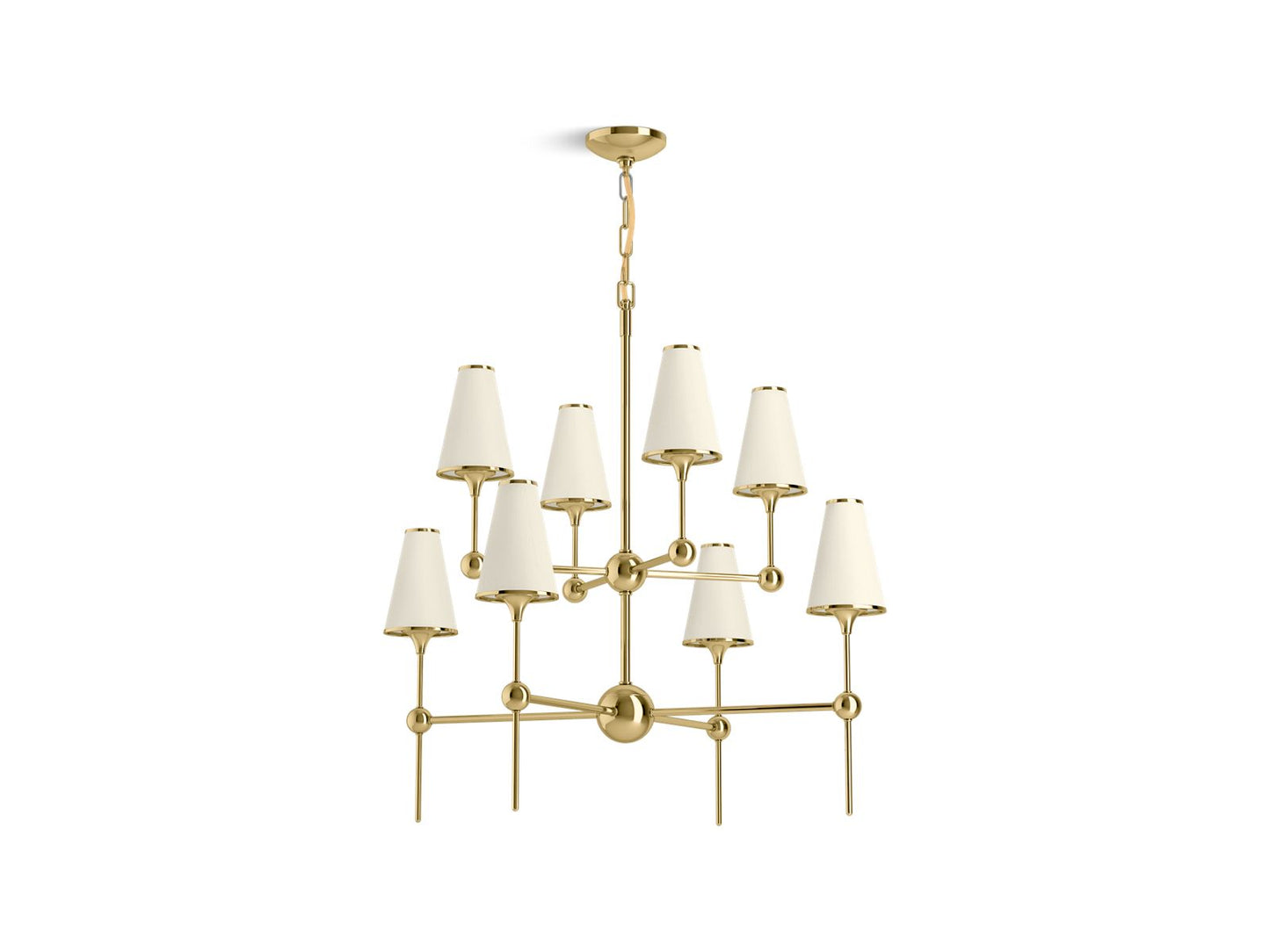 KOHLER K-27863-CH08-2PL Parohn 36" Chandelier In Polished Brass