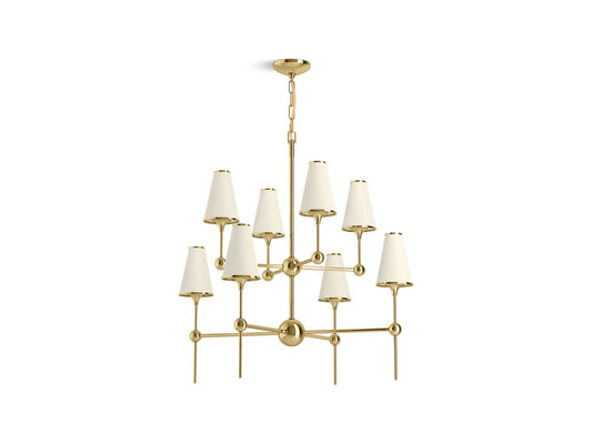 KOHLER K-27863-CH08-2PL Parohn 36" Chandelier In Polished Brass