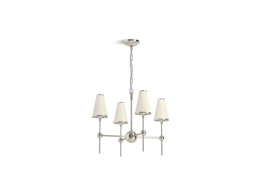KOHLER K-27862-CH04-SNL Parohn 26" Chandelier In Polished Nickel