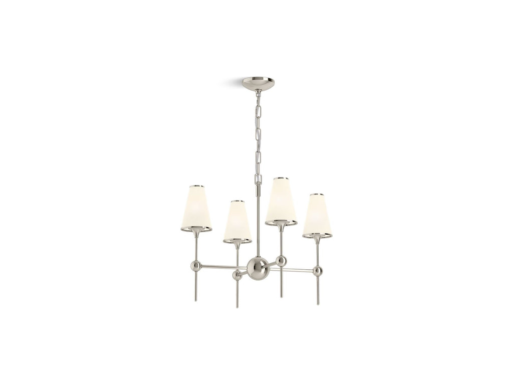 KOHLER K-27862-CH04-SNL Parohn 26" Chandelier In Polished Nickel