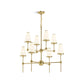 KOHLER K-27863-CH08-2PL Parohn 36" Chandelier In Polished Brass