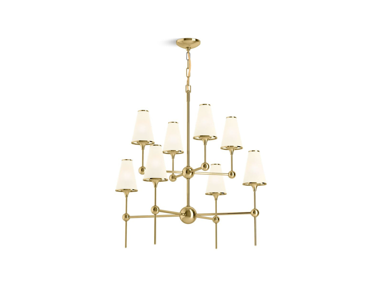 KOHLER K-27863-CH08-2PL Parohn 36" Chandelier In Polished Brass