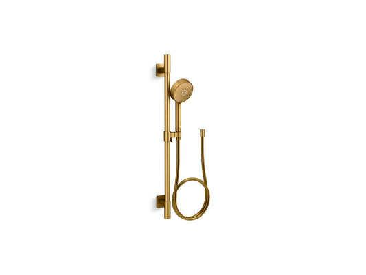 KOHLER K-99242-Y-2MB Awaken G110 24" Deluxe Four-Function Handshower Kit, 2.5 Gpm In Vibrant Brushed Moderne Brass