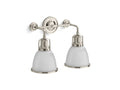 KOHLER K-32282-SC02-SNL Hauksbee Two-Light Bell Sconce In Polished Nickel