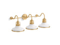 KOHLER K-32287-SC03-WGL Hauksbee Three-Light Sconce In White with Gold Trim