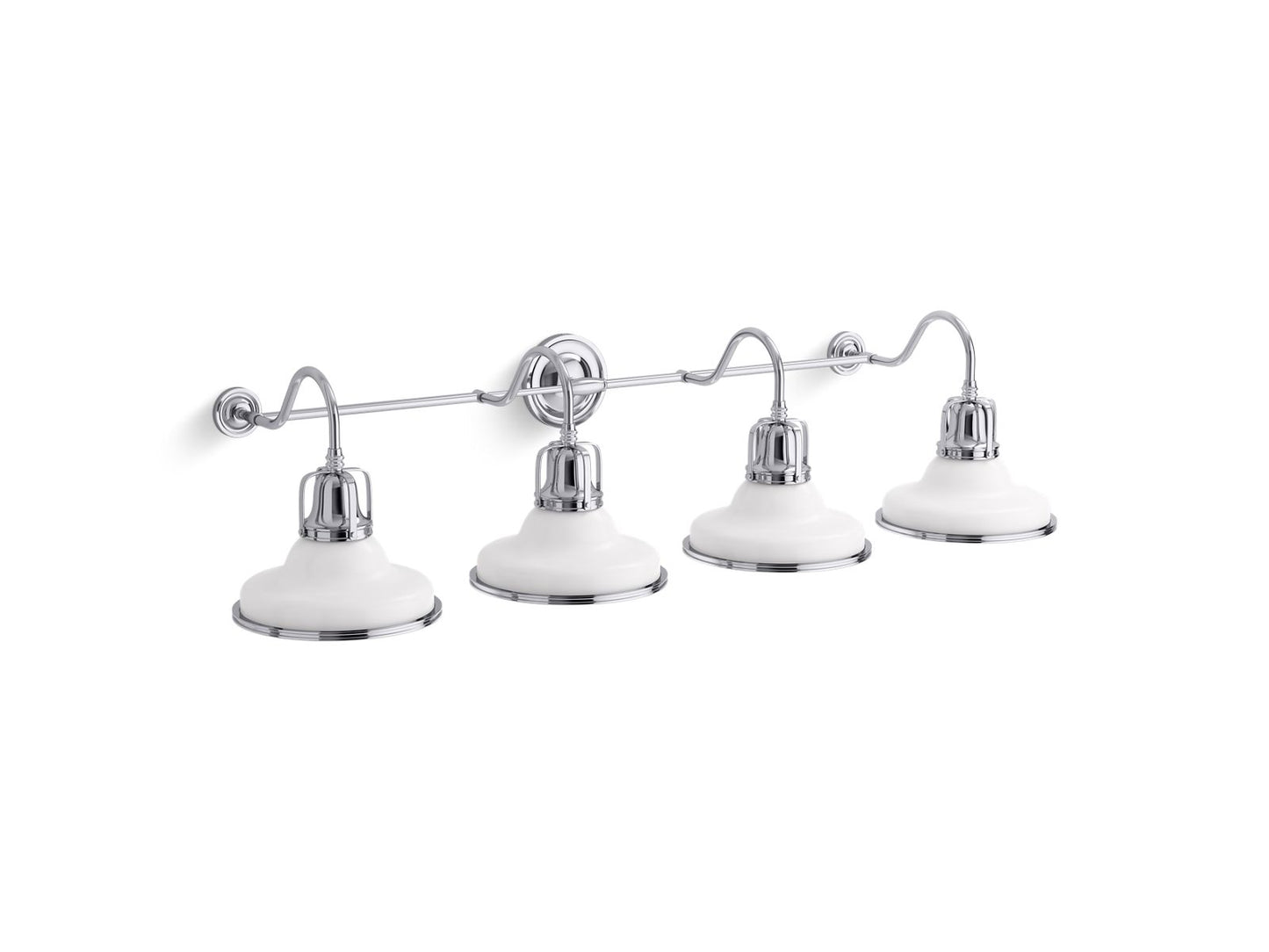 KOHLER K-32288-SC04-WCL Hauksbee Four-Light Sconce In White with Chrome Trim