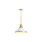 KOHLER K-32290-PE03-WGL Hauksbee 18" Pendant In White with Gold Trim