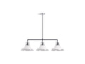 KOHLER K-32292-CH03-WCL Hauksbee 42" Linear Chandelier In White with Chrome Trim