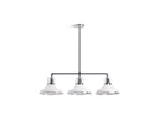 KOHLER K-32292-CH03-WCL Hauksbee 42" Linear Chandelier In White with Chrome Trim