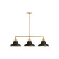 KOHLER K-32292-CH03-BML Hauksbee 42" Linear Chandelier In Black with Brass Trim