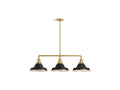 KOHLER K-32292-CH03-BML Hauksbee 42" Linear Chandelier In Black with Brass Trim