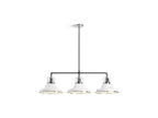 KOHLER K-32292-CH03-WCL Hauksbee 42" Linear Chandelier In White with Chrome Trim