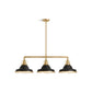 KOHLER K-32292-CH03-BML Hauksbee 42" Linear Chandelier In Black with Brass Trim