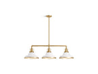 KOHLER K-32292-CH03-WGL Hauksbee 42" Linear Chandelier In White with Gold Trim