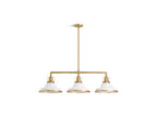 KOHLER K-32292-CH03-WGL Hauksbee 42" Linear Chandelier In White with Gold Trim