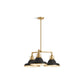 KOHLER K-32293-CH03-BML Hauksbee 30" Chandelier In Black with Brass Trim