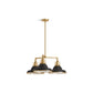 KOHLER K-32293-CH03-BML Hauksbee 30" Chandelier In Black with Brass Trim