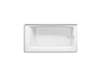 KOHLER K-26108-RA-0 Entity 60" X 32" Alcove Bath With Right Drain - White