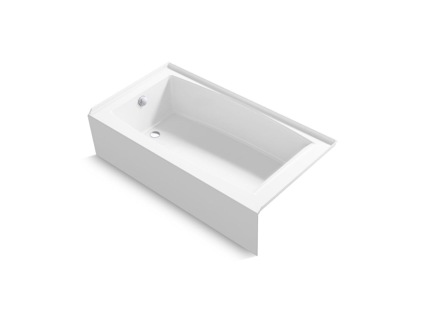 KOHLER K-26108-LA-0 Entity 60" X 32" Alcove Bath With Left Drain In White