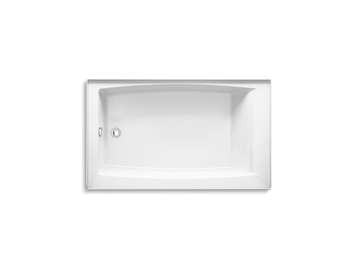 KOHLER K-26107-LA-0 Entity 60" X 36" Alcove Bath With Left Drain - White
