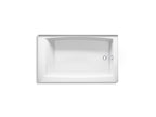 KOHLER K-26107-RA-0 Entity 60" X 36" Alcove Bath With Right Drain - White