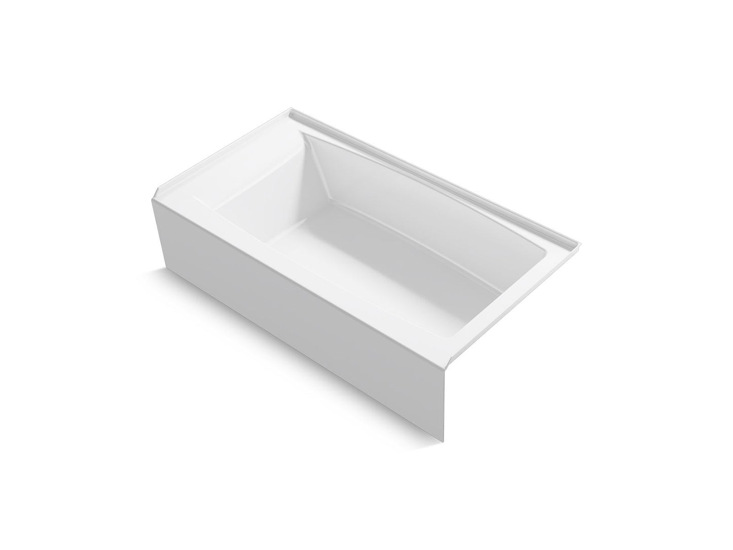 KOHLER K-26108-RA-0 Entity 60" X 32" Alcove Bath With Right Drain In White